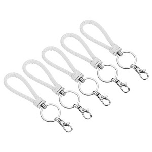 Unique Bargains Plastic Wear-resistant ID Card Wristlet Keychains 5 Pcs - 1 of 4