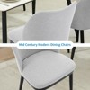 Set of 2 Upholstered Dining Chairs, Velvet Side Chairs with Padded Seat and Wooden Legs - 4 of 4