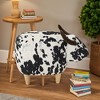 Lycvki Velvet Cow-Shaped Ottoman - 4 of 4