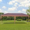 Resenkos Patio Garden Pergola, Pergola Canopy,10' x 19.2' Outdoor Gazebo Pop Up Canopy Party Tent with Carrying Bag, Coffee - 3 of 4
