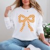 Simply Sage Market Coquette Orange Checker Bow Garment Dyed Long Sleeve - 2 of 4