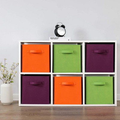 FURNIinspire 6pcs Storage Box Utility Storage Bins Drawer Organizer Storage Cubes Basket, Home Storage, Multicolored, 4.29"*7.02"*10.14"