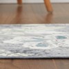 Washable Rug 8x10 for Living Room Indoor Modern Grey Floral Rug Soft Thin Farmhouse Floor Carpet - 2 of 4