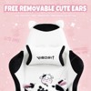 Racxily Cat Gaming Chair with Paw Lumbar Cushion, PC Video Gamer Chair for Teens & Women - 4 of 4