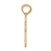 Black Bow Jewelry Children's 14k Yellow Gold Small Budded Cross Charm, 11 x 22mm - 2 of 4