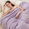 Attop All-Season Breathable Gauze Cotton Throw Blanket - 50"x70" Large Size, Soft Lightweight for Couch & Bed - 2 of 4