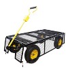 FURNIinspire Wheelbarrows And Lawn Carts Large Garden Cart For Transportation, Ideal For Outdoor Activities, Yellow And Black, 55“*24"*44.5" - 2 of 4