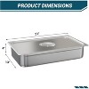 Commercial Grade 6-Pack Stainless Steel Pans, 2.5-Inch Deep Steam Table Pans for Catering and Buffets, Kitchen Food Containers - 2 of 4