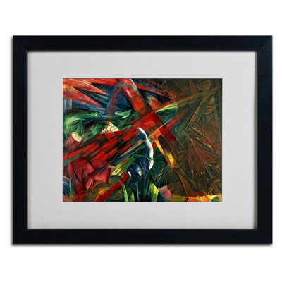 Trademark Fine Art -Franz Marc 'Fate of the Animals 1913' Matted Framed Art