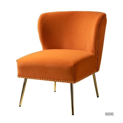 Karat Home Simon Accent Side Chair Orange Target