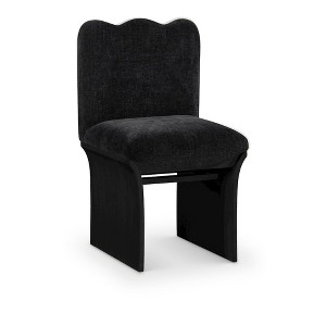 Meridina Furniture,Shaw Black Chenille Fabric Upholstered Dining Chair - 1 of 4