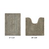 Lux Premium 100% Cotton Tufted Solid Reversible 2 PC Bath Rug Set – Ultra-Soft, Water-Absorbent, Durable, Machine Washable Bathroom Rug - 2 of 4