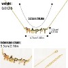14K Gold Plated Halloween Charm Necklace - Enamel Bat & Pumpkin Pendant, Adjustable Party Jewelry Gift - 2 of 4