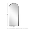 31 in W x 71 in H Black Frame Arch Aluminum Alloy Full Length Mirror Freestanding Mirror - 3 of 4