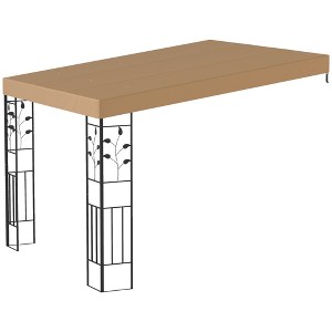 Outsunny 10' x 10' Outdoor Pergola Canopy, Metal Patio Canopy with Drainage Holes for Backyard, Garden, Porch - 1 of 4