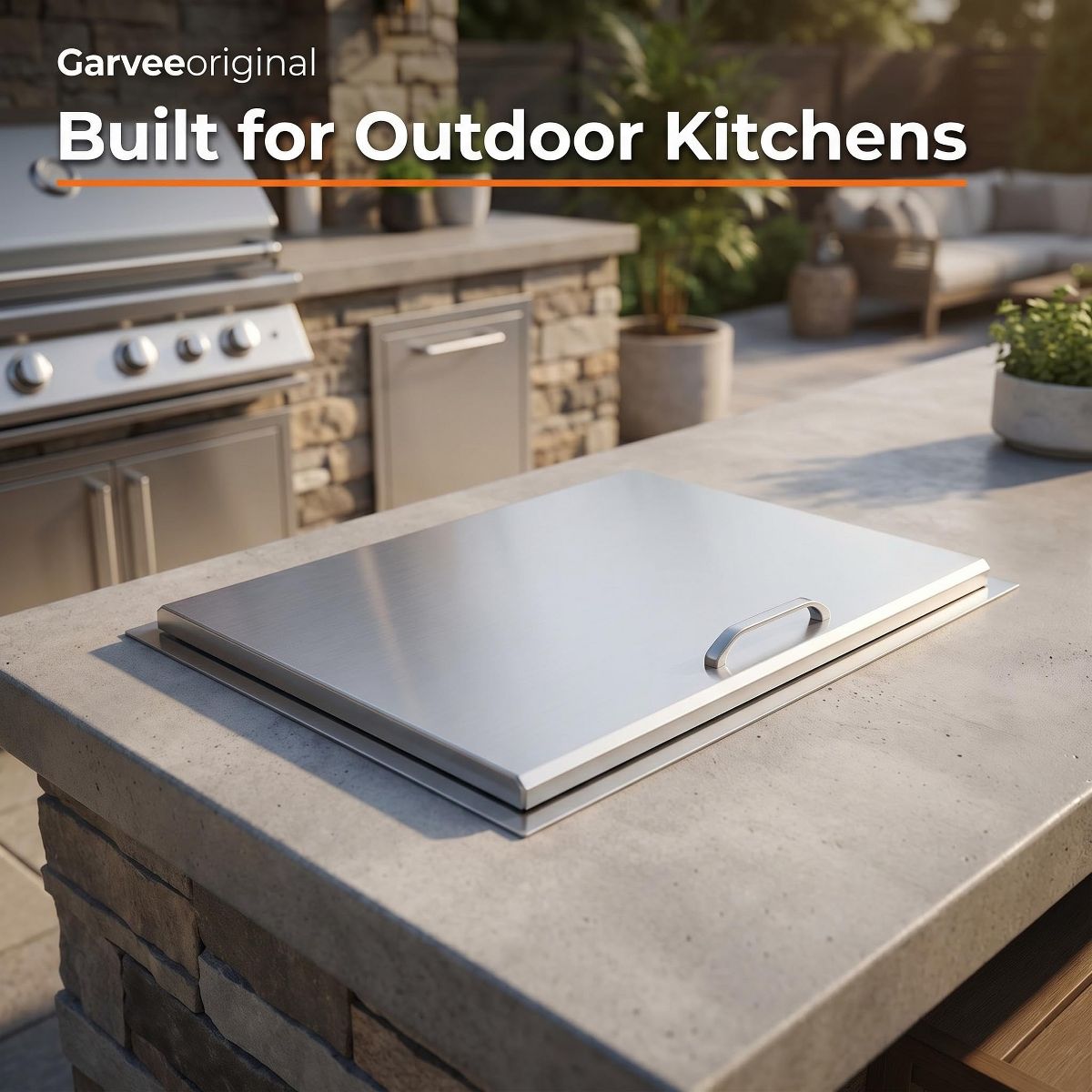 Drop In Stainless Steel Ice Cooler Bin with Lid and Drain Hole, Insulated Ice Storage Container - thumbnail 3