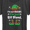 Women's - Instant Message - I'm Not Short Just Elf Sized Funny Christmas Short Sleeve Graphic T-Shirt - 2 of 4