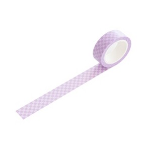 Jollity & Co. - Check It! Purple Posse Washi Tape - Pack of 1 Roll, 10 Meters - 1 of 3