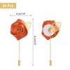 Unique Bargains Realistic Rose Boutonnieres Flower Pins for Wedding Ceremony 24 Pcs - 2 of 4