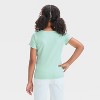 Girls' Short Sleeve Ribbed T-Shirt - Cat & Jack™ - 2 of 3