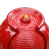 31.89" Resin Glazed Vase Outdoor Floor Fountain with LED Light - Red - Teamson Home: Weather-Resistant, Electric Power - 3 of 4