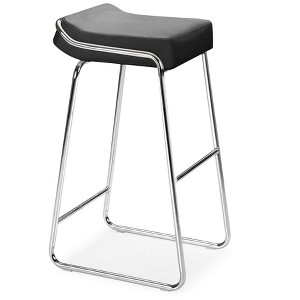 Zuo Wedge Barstool (Set of 2) Black - 1 of 4