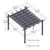 Aluminum Pergola, Outdoor Metal Pergola with Adjustable Canopy, Reinforced Frame Outdoor Shelter for Backyard, Garden and Deck - 2 of 4