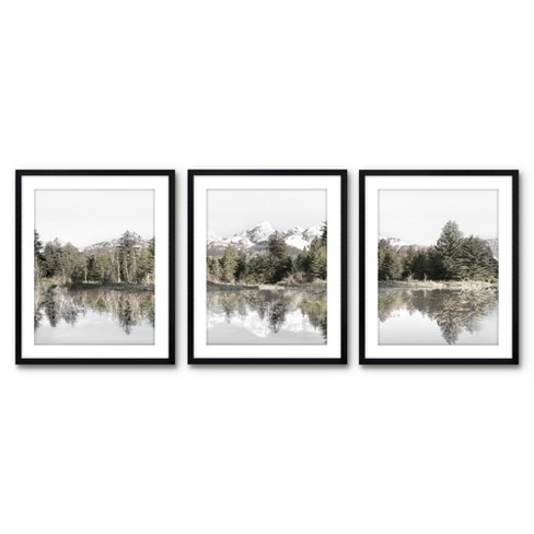 Americanflat 3 Piece 11x14 Matted Framed Print Set - Grand Teton National  Park by Artvir