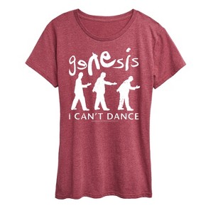 Women's - Genesis - I Can't Dance Silhouettes Short Sleeve Graphic T-Shirt - 1 of 4