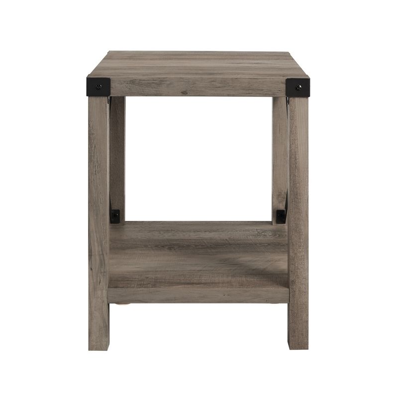 Sophie Rustic Industrial X Frame Side Table - Saracina Home, 6 of 17