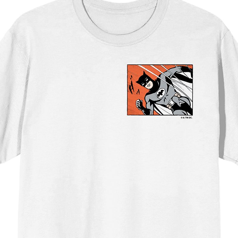 Batmanga Batman & Robin Comic Art Logo Crew Neck Short Sleeve White Men's T-shirt, 2 of 5
