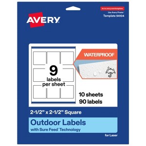 Avery Outdoor Waterproof Labels, 2.5" x 2.5" Square - 1 of 4