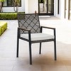 Hrinhom 5 Pieces Patio Dining Table And Chairs Set,Outdoor Rattan Furniture Set - 2 of 4