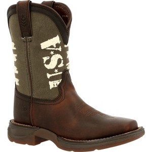 Kids Lil' Rebel by Durango Big Kids' Army Western Boot - 1 of 4