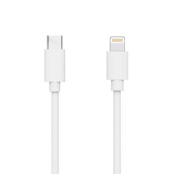 Just Wireless 4' Lightning To Usb-c Pvc Cable - White : Target