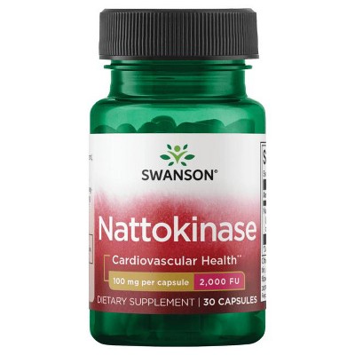 Swanson Nattokinase 2,000 Fibrinolytic Units (FU) 30 Capsules.