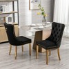 NicBex  Set of 2 Velvet Dining Chairs with Chrome Stainless Steel Plating Legs,Solid Wood Armless Chairs for Kitchen,Living Room - 2 of 4
