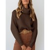 Women’s Elevated Oversized Turtleneck Sweater - Architectural Knit with Strategic Proportions Pullover Tops - 2 of 2