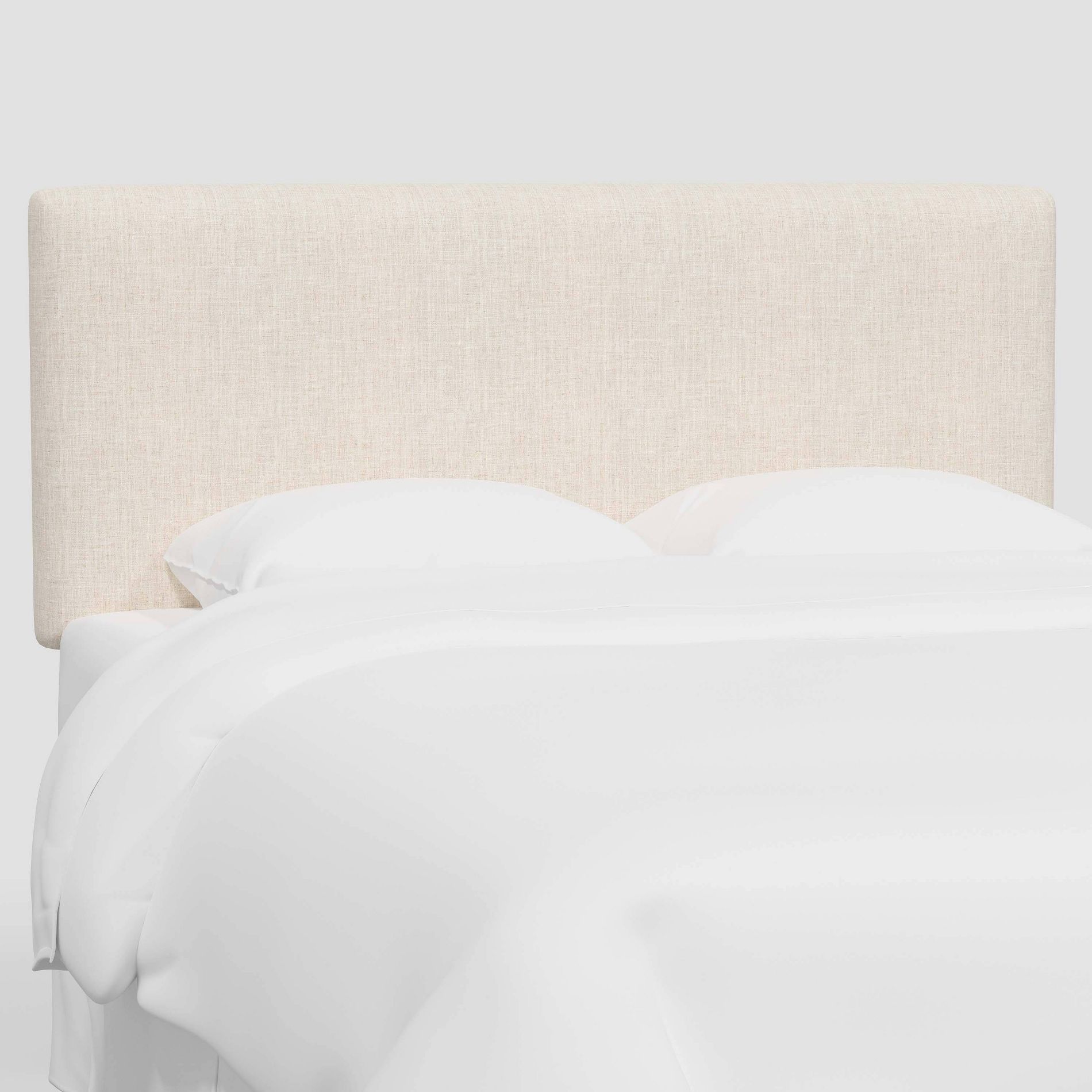 California King Olivia Headboard in Linen Talc - Threshold™: Elegant Upholstered Design, Pine Frame, Beige