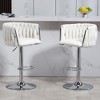 Sapphtopaz 360°Swivel Bar Stools Adjustable Counter Height Bar Stools with Woven Back 25.6"-31.5" High Chair Set of 2 for Kitchen Island, Cafe - 4 of 4
