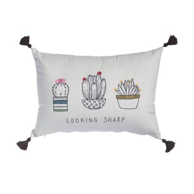 14"x20" Oversize Cactus 'Looking Sharp' Lumbar Throw Pillow - Sure Fit