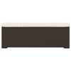 vidaXL Ottoman Bench with Cushion Brown 43.3 in.x11.8 in.x15.7 in. Poly Rattan - 4 of 4