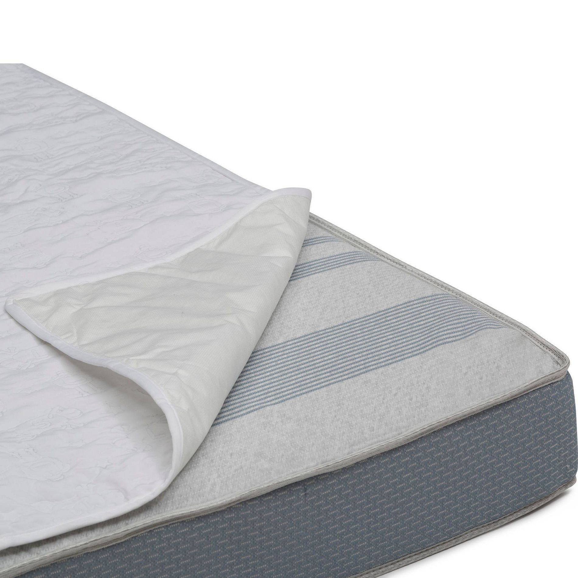 Serta Sertapedic Crib Liner Pads Set of Two: 4 Corner Fitted Elastic, Knitted Construction, Standard Crib/Toddler Size