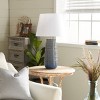 Ceramic Table Lamp with Drum Shade Blue - Olivia & May: Modern Cotton Shade, No Assembly, E26 Socket - image 3 of 4