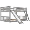 NicBex Full over Full Bunk Bed with Guardrail and Convertible Slide,Loft Bed with Ladder,Modern Bunk Beds,Noise Reduced Bunk Beds for Bedroom - 2 of 4