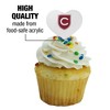 Colgate University Secondary Logo Heart Love Cupcake Picks Toppers Decoration Set of 6 - 3 of 4