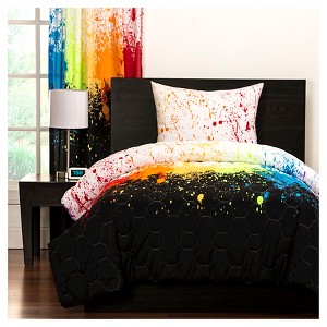 Crayola Cosmic Burst Comforter and Shams - Rainbow (Twin)