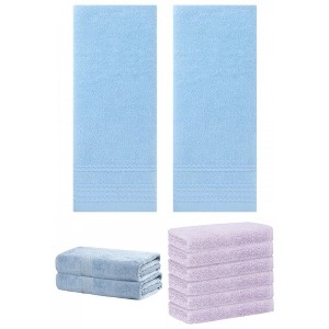 REGALWOVEN Striped Soft Absorbent Bathroom Cotton Towel Set 3 Pcs - 1 of 4