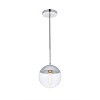 Elegant Lighting Eclipse 1 Light Chrome Pendant With Clear Glass - 3 of 4