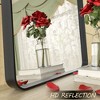 Apmir Rectangular Aluminum Alloy Framed and Tempered Glass Wall Bathroom Vanity Mirror in Matte Black/ Gold/ Silver/ Brown - 3 of 4